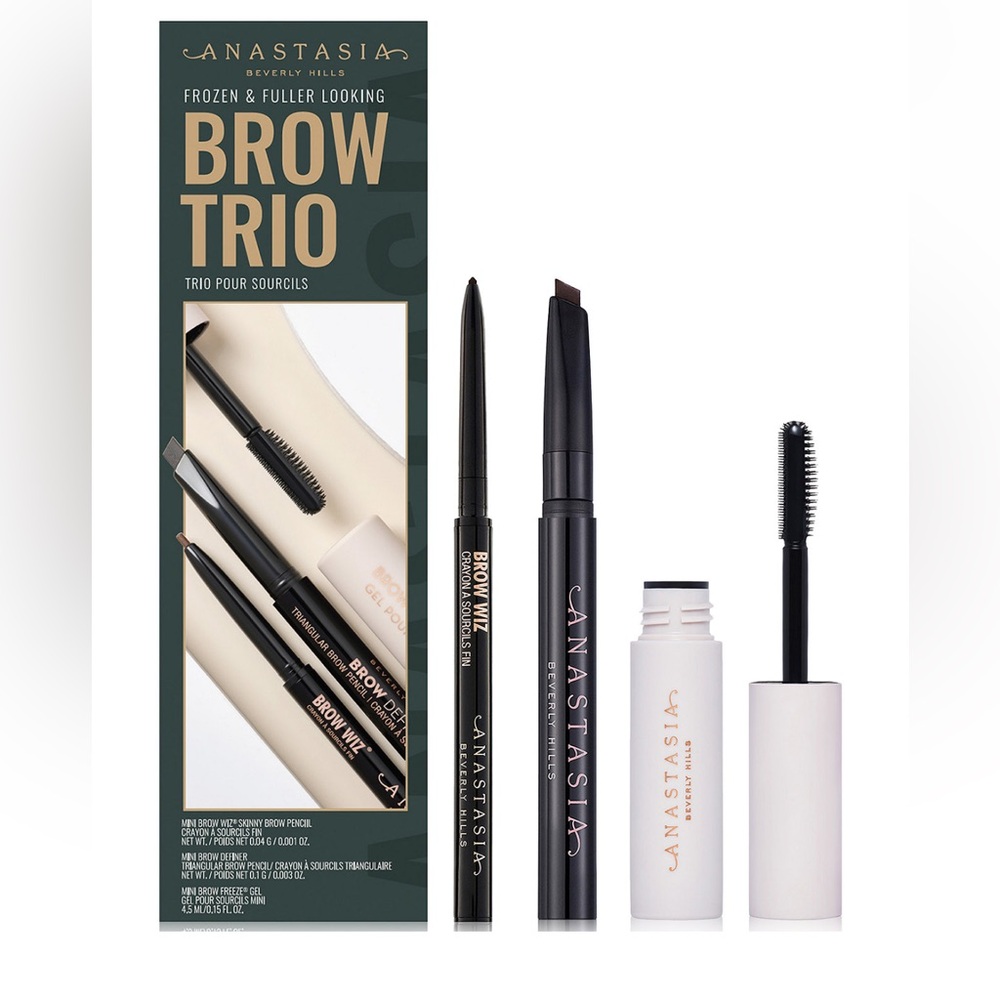 ANASTASIA BEVERLY HILLS FROZEN FULLER BROW TRIO medium brown 2 pencils 1 gel set